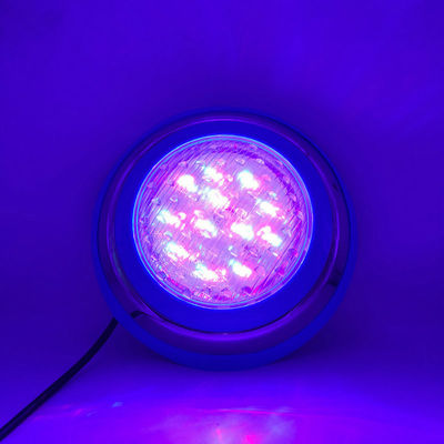 Swimming Pool Flat LED Lights 54W RGB + FB Colored Multicolor AC12V IP68 Stainless Steel
