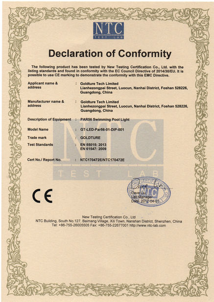 China Goldture Tech Limited Certification